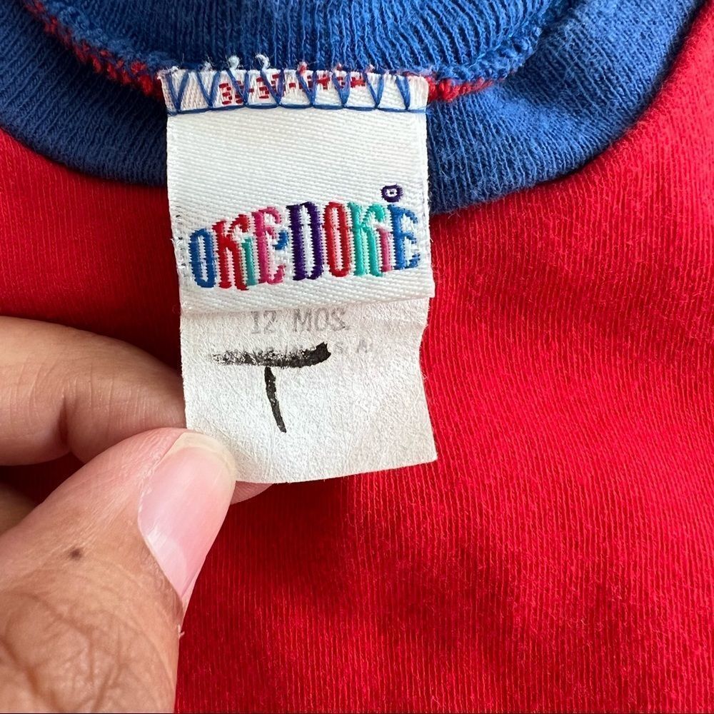 Y2K colorblock onesie 12M - Picture 3 of 4